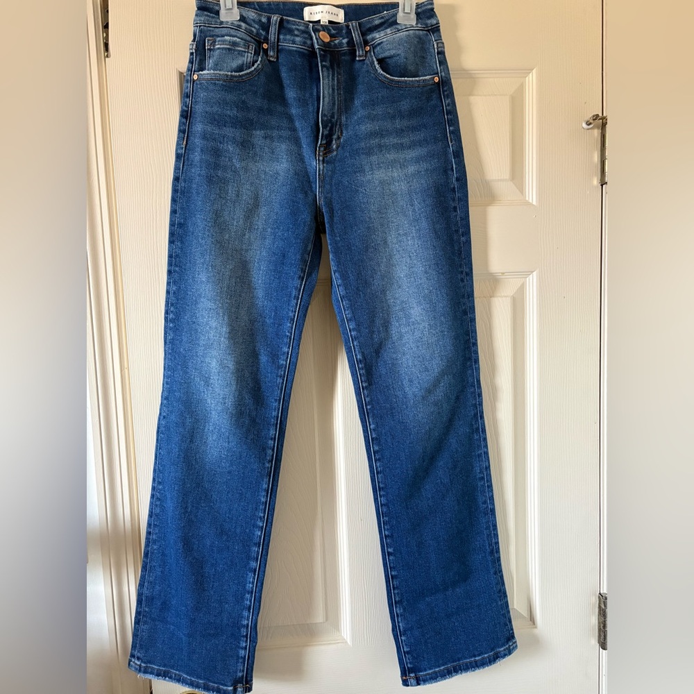 Risen Jeans High Rise Ankle Straight Cuffed - Picture 2 of 8